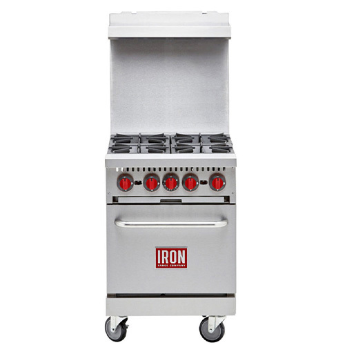 24" Commercial Gas Range with Oven